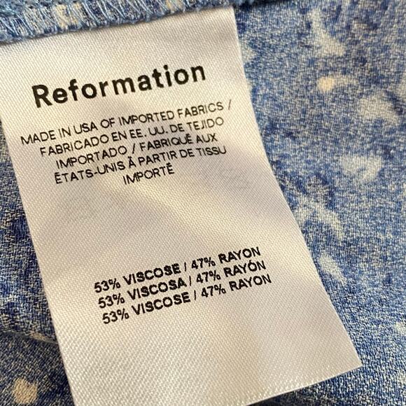 Reformation Baxley Dress Midi Front Slit Women’s Size 16 Prairie Cottagecore - Picture 8 of 10